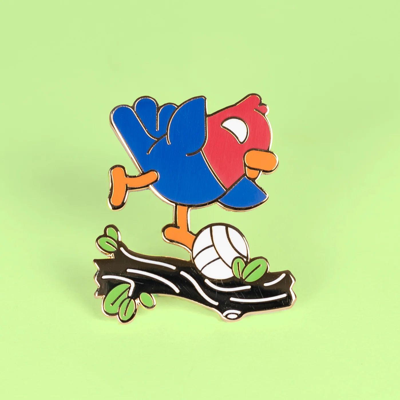 Playful Birb Enamel Pin
