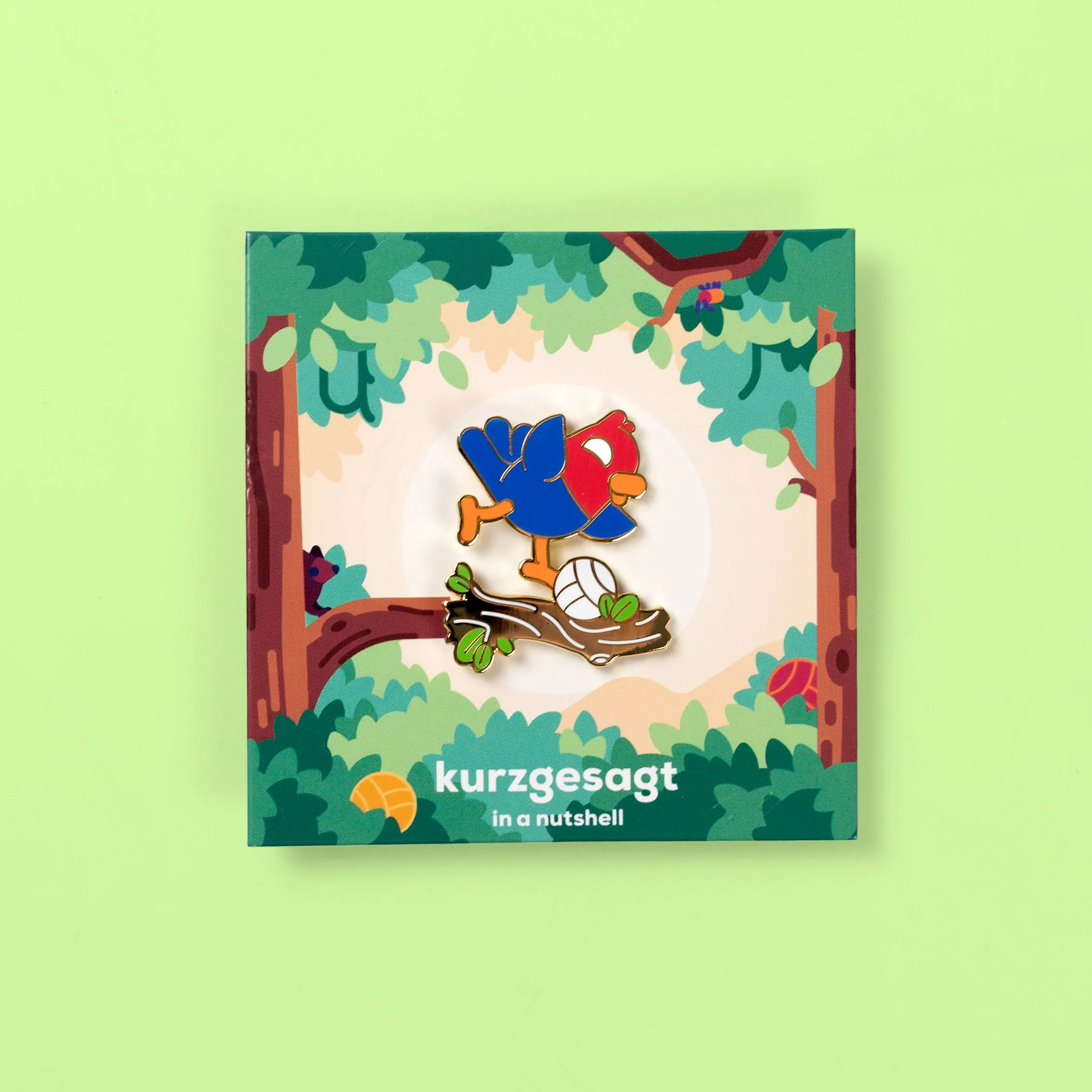 Playful Birb Enamel Pin - Image 2